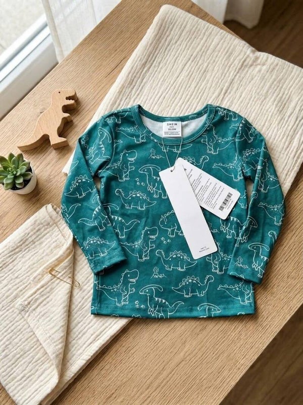 Cooles Dino-Langarmshirt für kleine Entdecker! 🦖