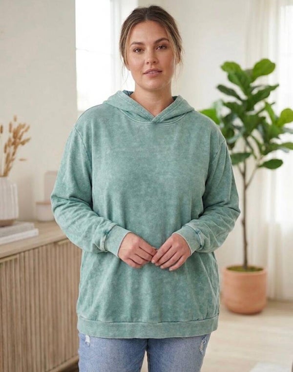 Lässiger Hoodie im Vintage-Look – Größe XL (US:42, EUR:52)