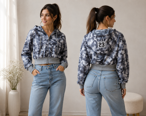 Camouflage zip Jacke