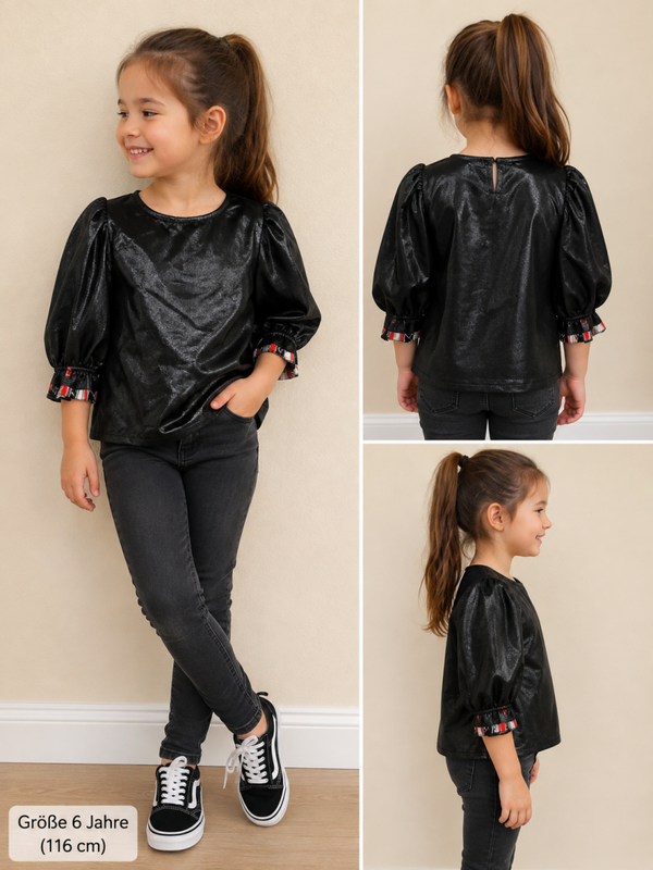 Mädchen Metallic Bluse