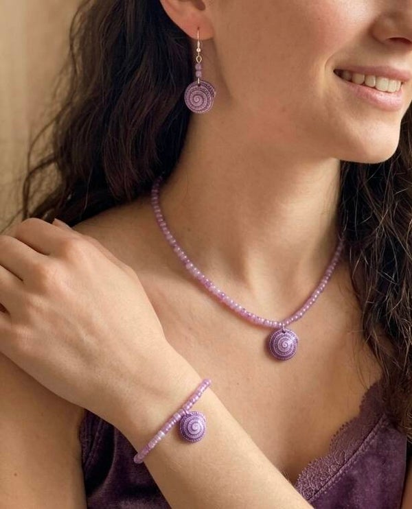 MiMa Schmuck Set Lavendel