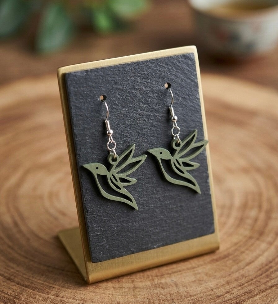 Kolibri 3D Ohrschmuck HandMade