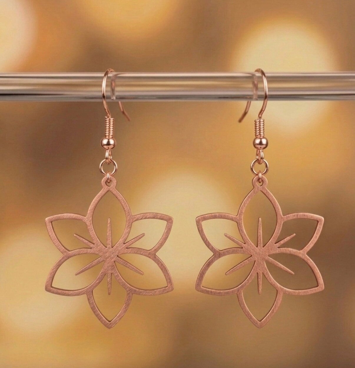 Boho - Edel - dezent - Ohrschmuck Blumen Motiv