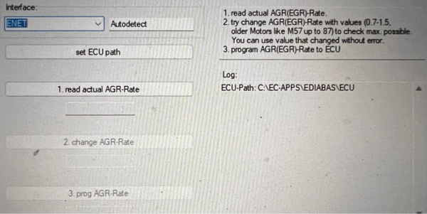 Bmw AGR (EGR)- Rate Software