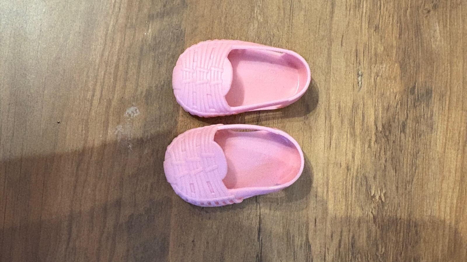 Light pink slip on shoes