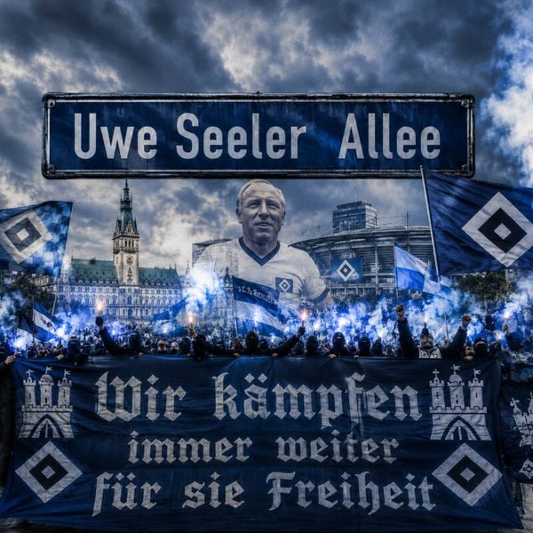 Sticker 10,5X10,5 cm ,,Uwe Seeler Allee"