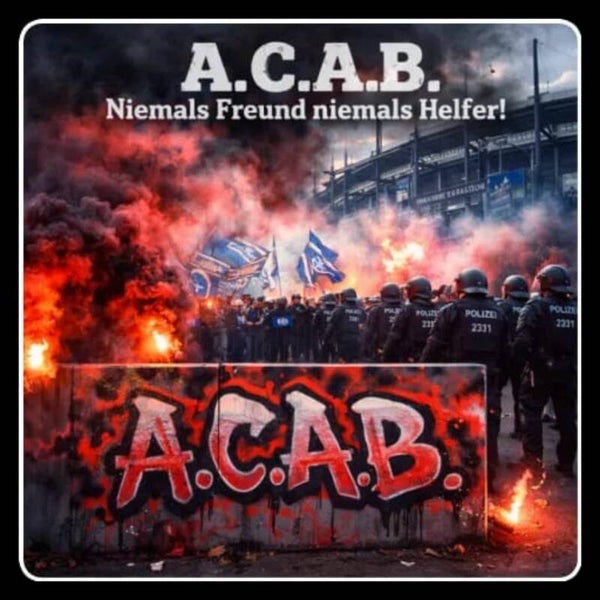 Sticker 10,5X10,5 cm ,,A.C.A.B."