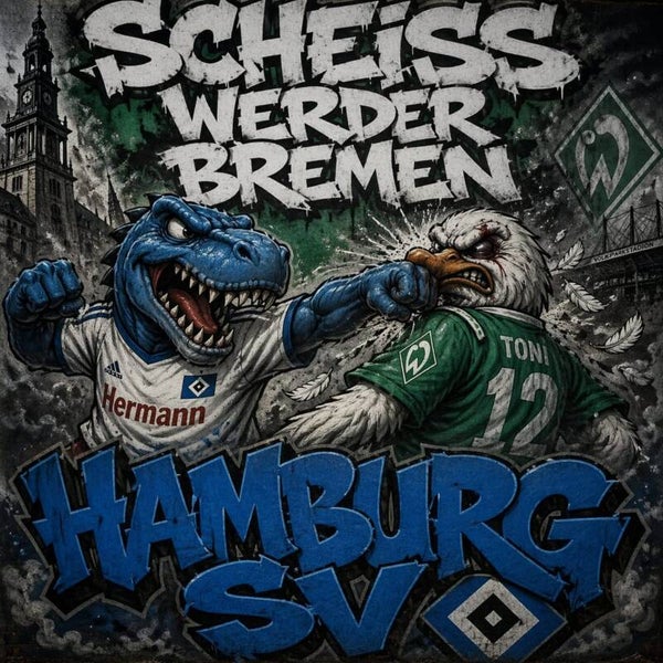 Sticker 10,5X10,5 cm ,,Scheiß Bremen"