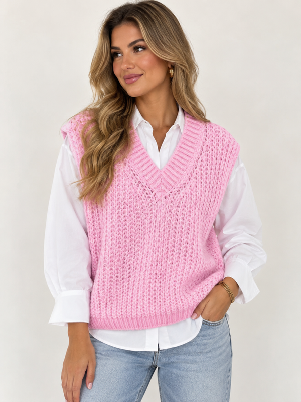 Oversized mouwloze trui