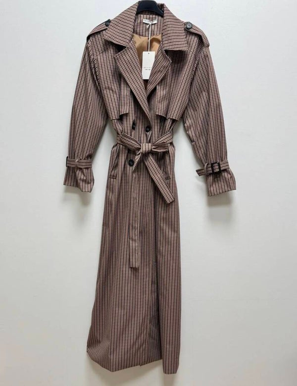 Geruite trenchcoat