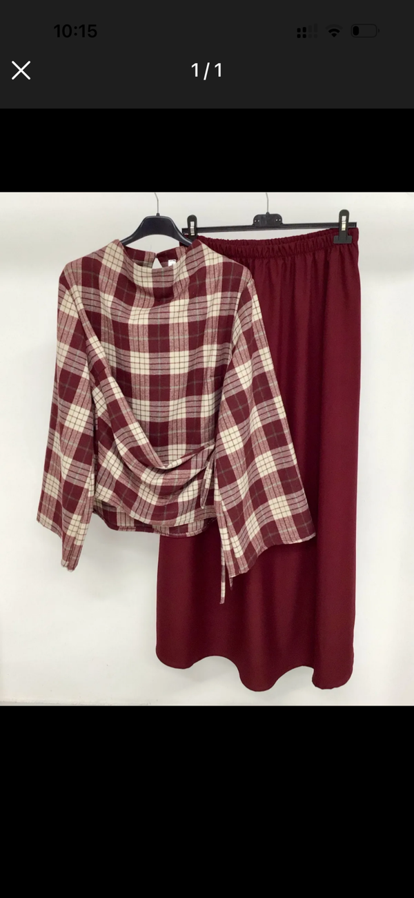 Rok set met ruit top