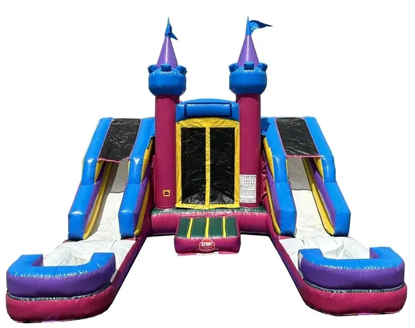 Pink Castle W/ 2 slides (wet or dry)