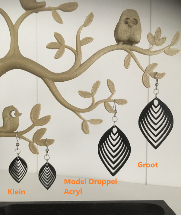 Oorbel Acryl - Model Druppel