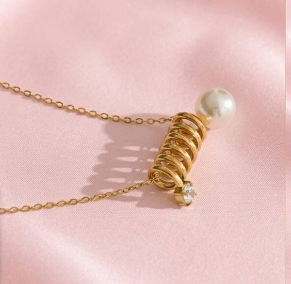 Colar Pérola Espiral / Collier Perle Spirale
