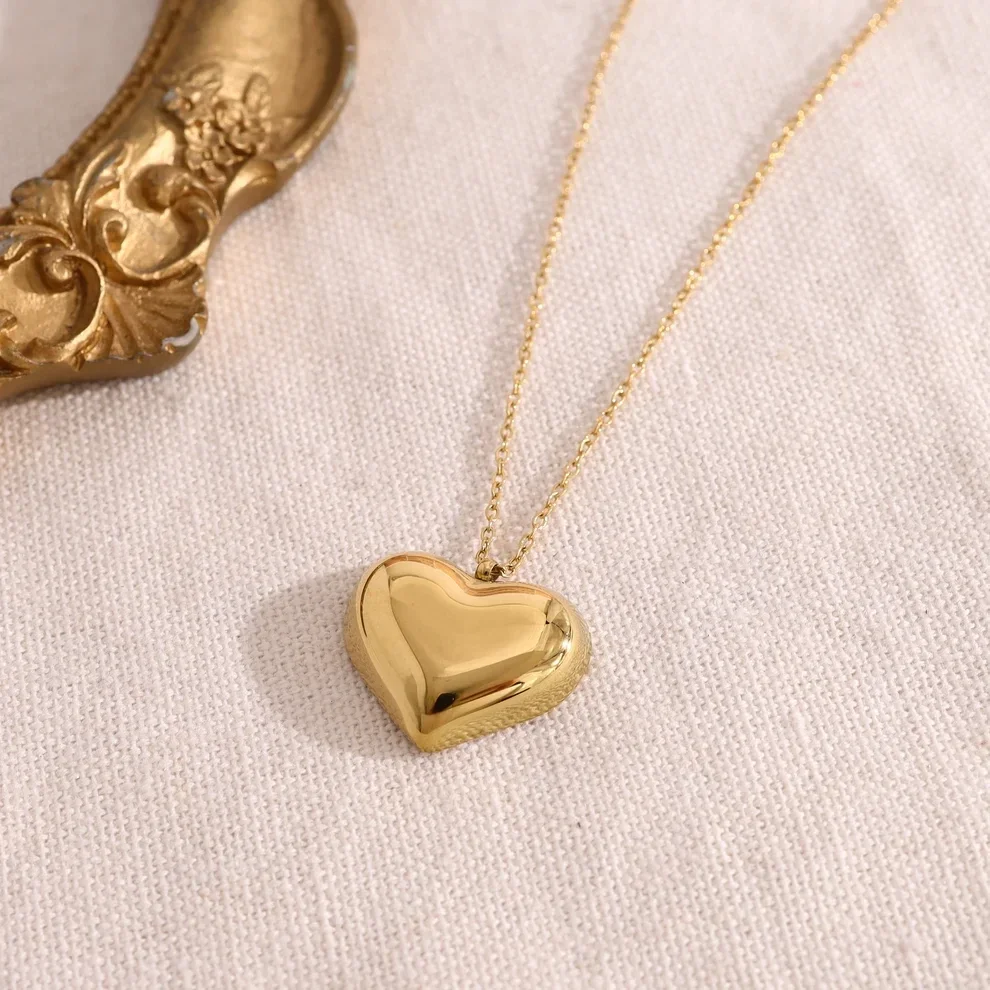 Colar Coração Dourado / Collier Coeur Doré