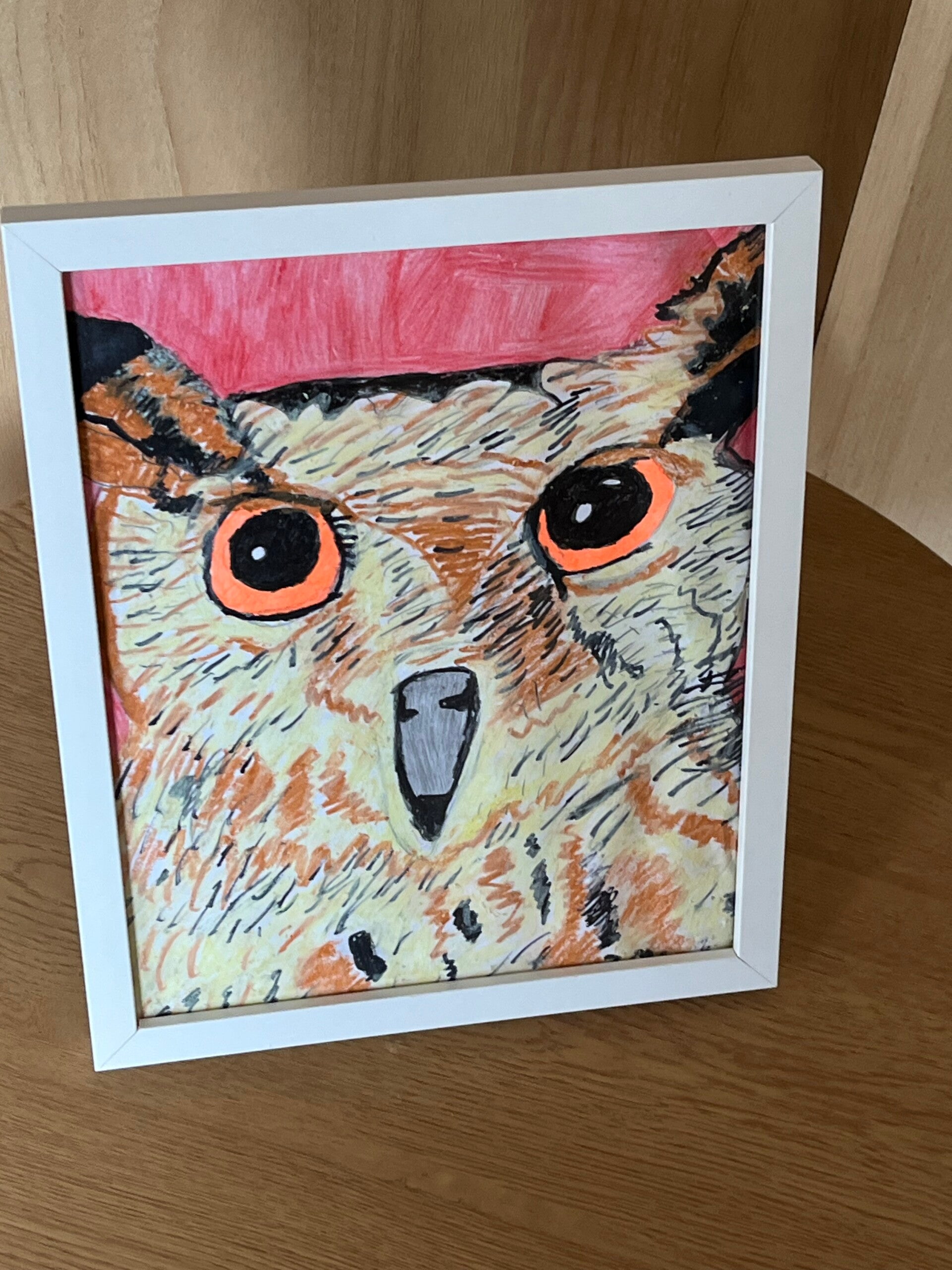 Owl portrait drawing