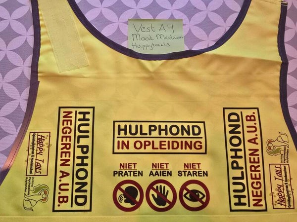 Vest A4 Maat Medium Happytails inclusief gratis bandana