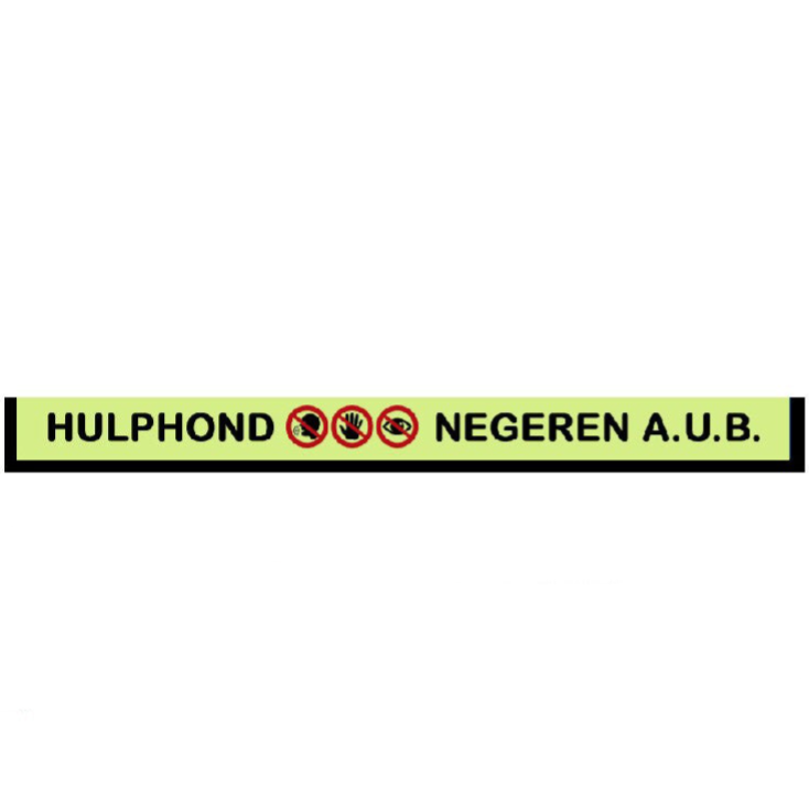 2026 Riemsleeve geel hulphond