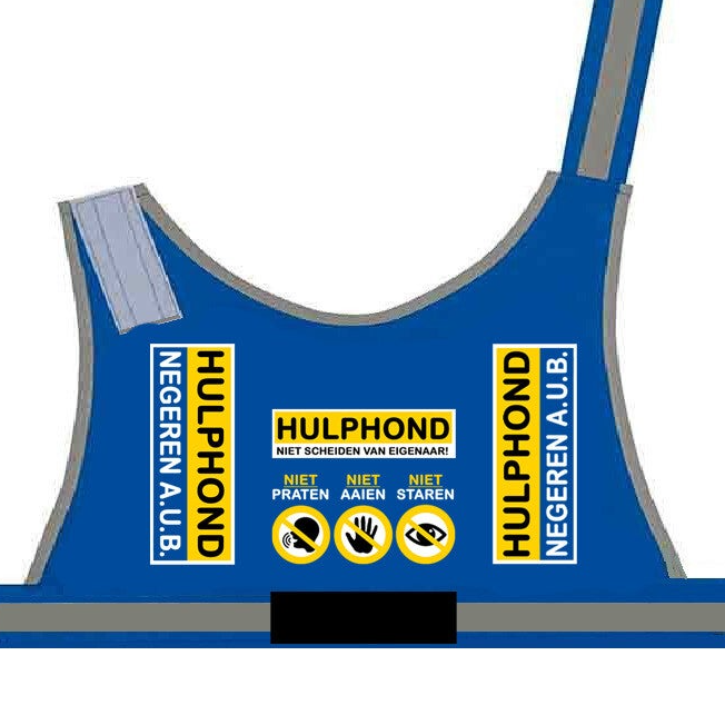 2026 Blauw vest met klittenband voor label