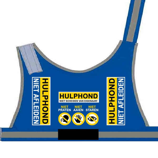 Hulphondvest blauw Happytails