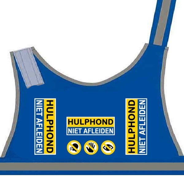 Hulphondvest blauw met gratis bandana (Op = Op)