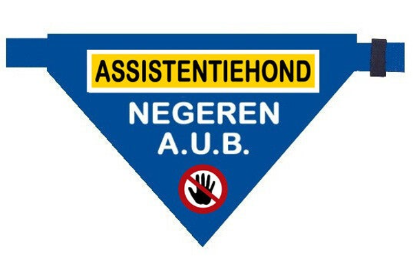 2026 Bandana blauw assistentiehond negeren a.u.b.  (slide over)