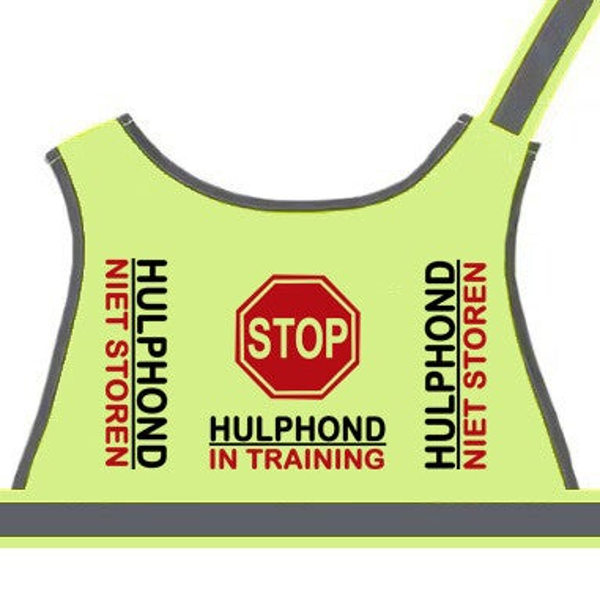 Meegroeivest hulphond in training