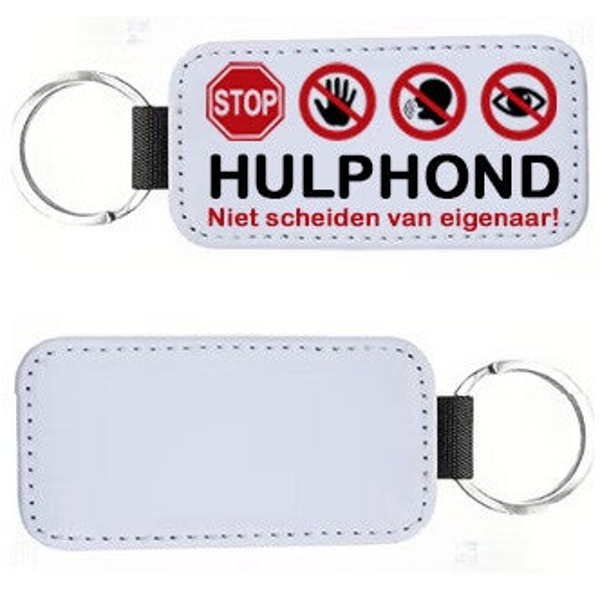Hanger rechthoek hulphond met eigen tekst