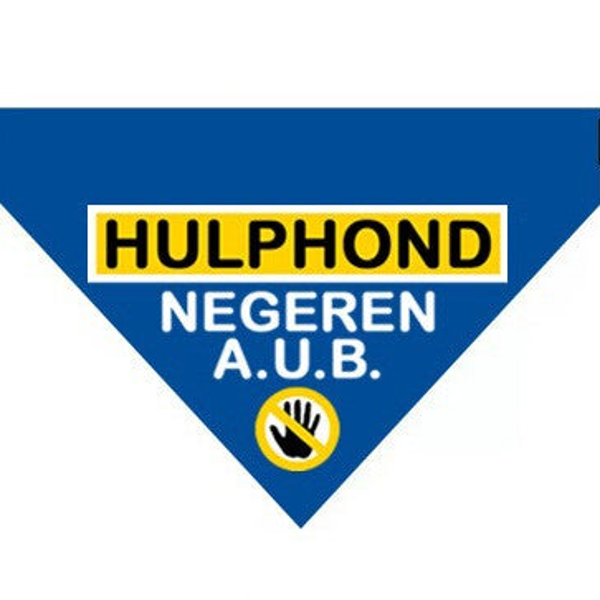Bandana blauw XL hulphond slide over