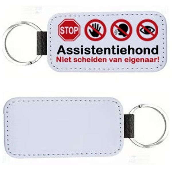 Hanger rechthoek assistentiehond eigen tekst