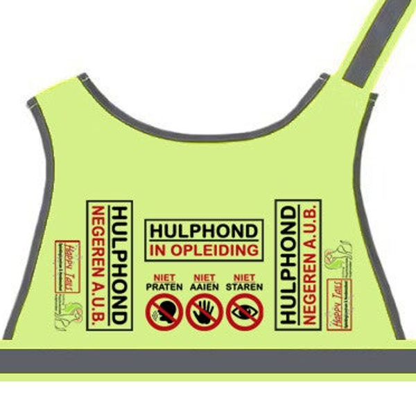 Maat Extra Smal Hulphondvest geel in opleiding of gecertificeerd