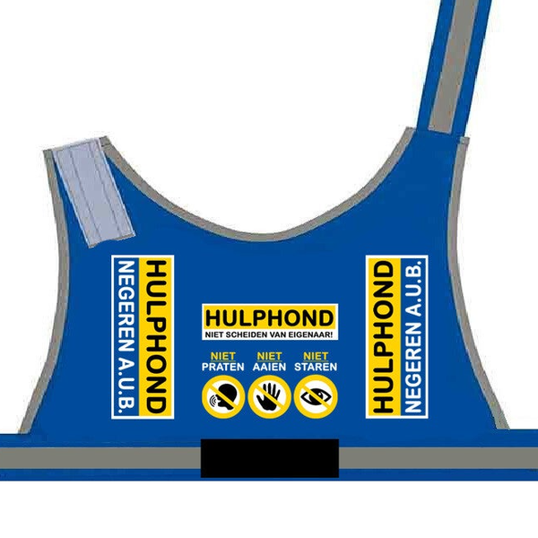 2026 Blauw vest met klittenband voor label