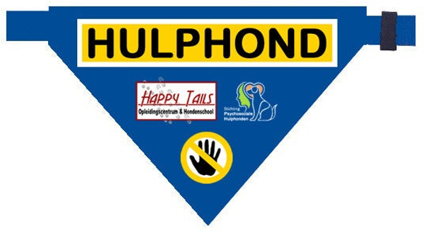 2026 Bandana met logo Happytails/Stichting (slide over)