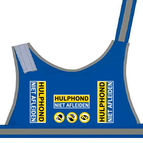 Hulphondvest blauw/geel