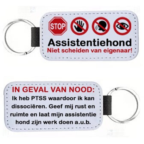 Hanger rechthoek assistentiehond ik heb ptss