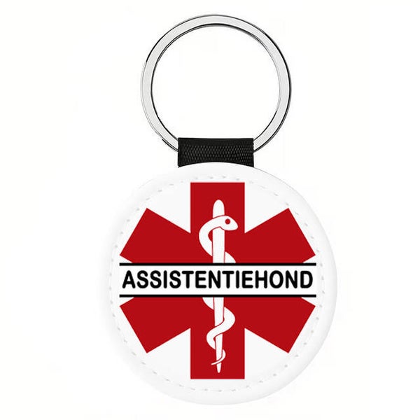 Hanger assistentiehond rond  (met persoonsgegevens)