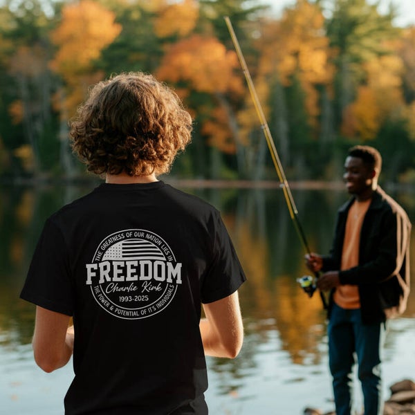 Charlie Kirk Freedom Hoodie or Tshirt