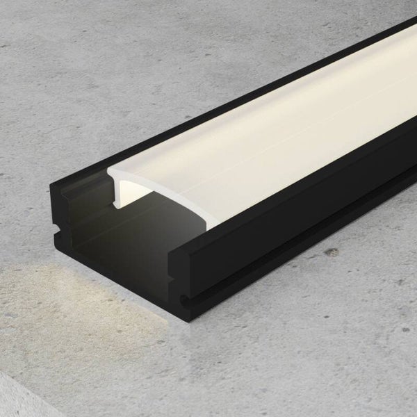 Perfil de Aluminio Sid Lacado Negro - 2 Metros