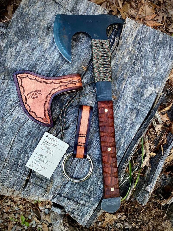 War Hawk 80CRV2 with custom veg tan leather bra and belt hanger