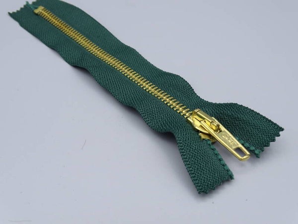 Metalen rits groen 15cm