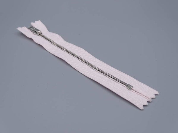 Metalen rits 14cm licht roze