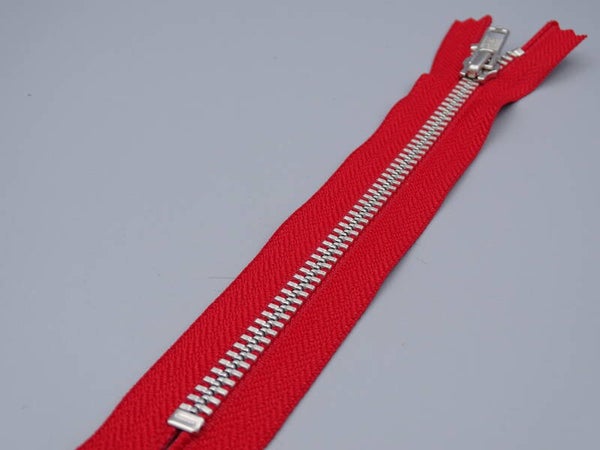 Metalen rits 18cm Rood