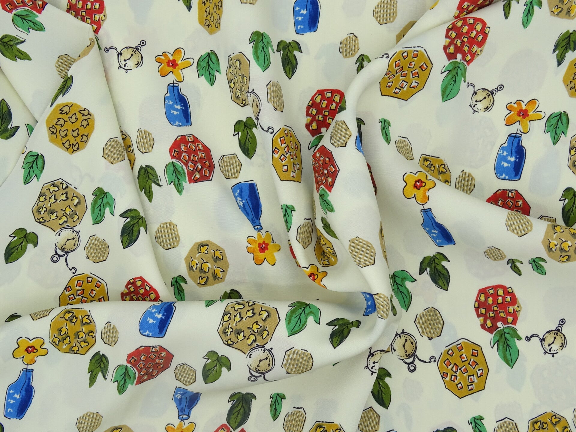 Polyester Creme motief