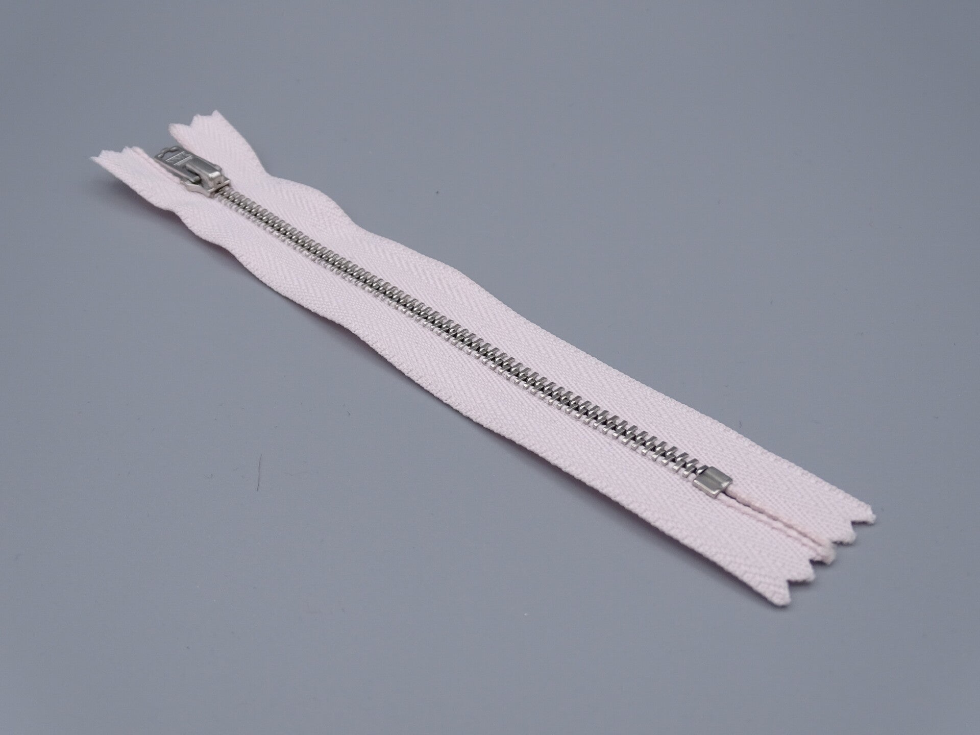 Metalen rits 14cm licht roze
