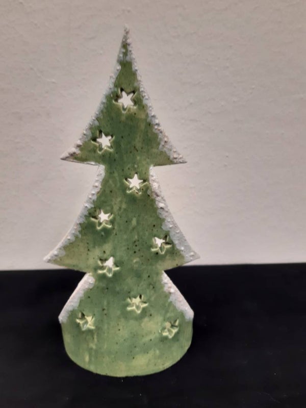 Kerstboom met groot waxinelichtje