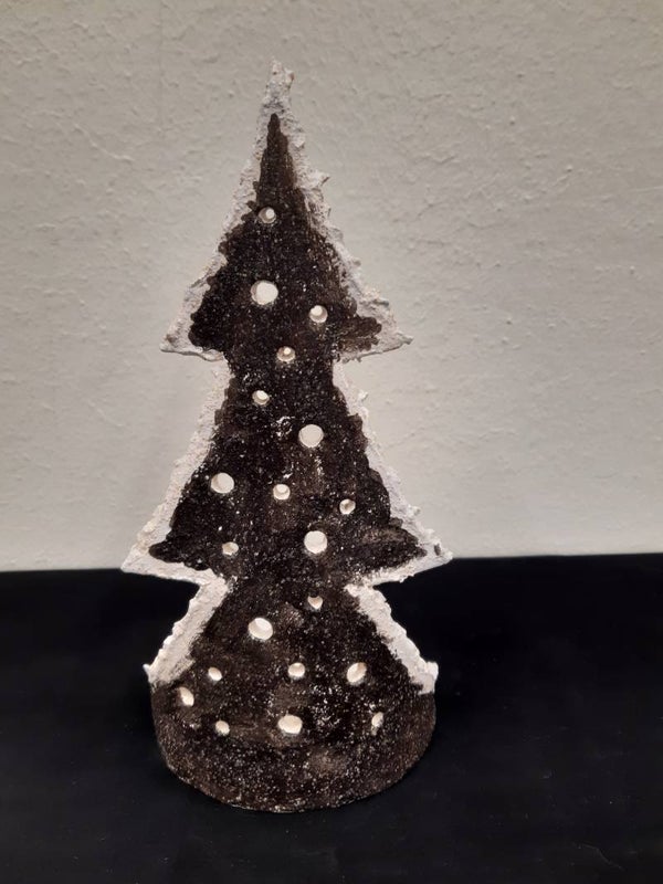 Kerstboom met groot waxinelichtje