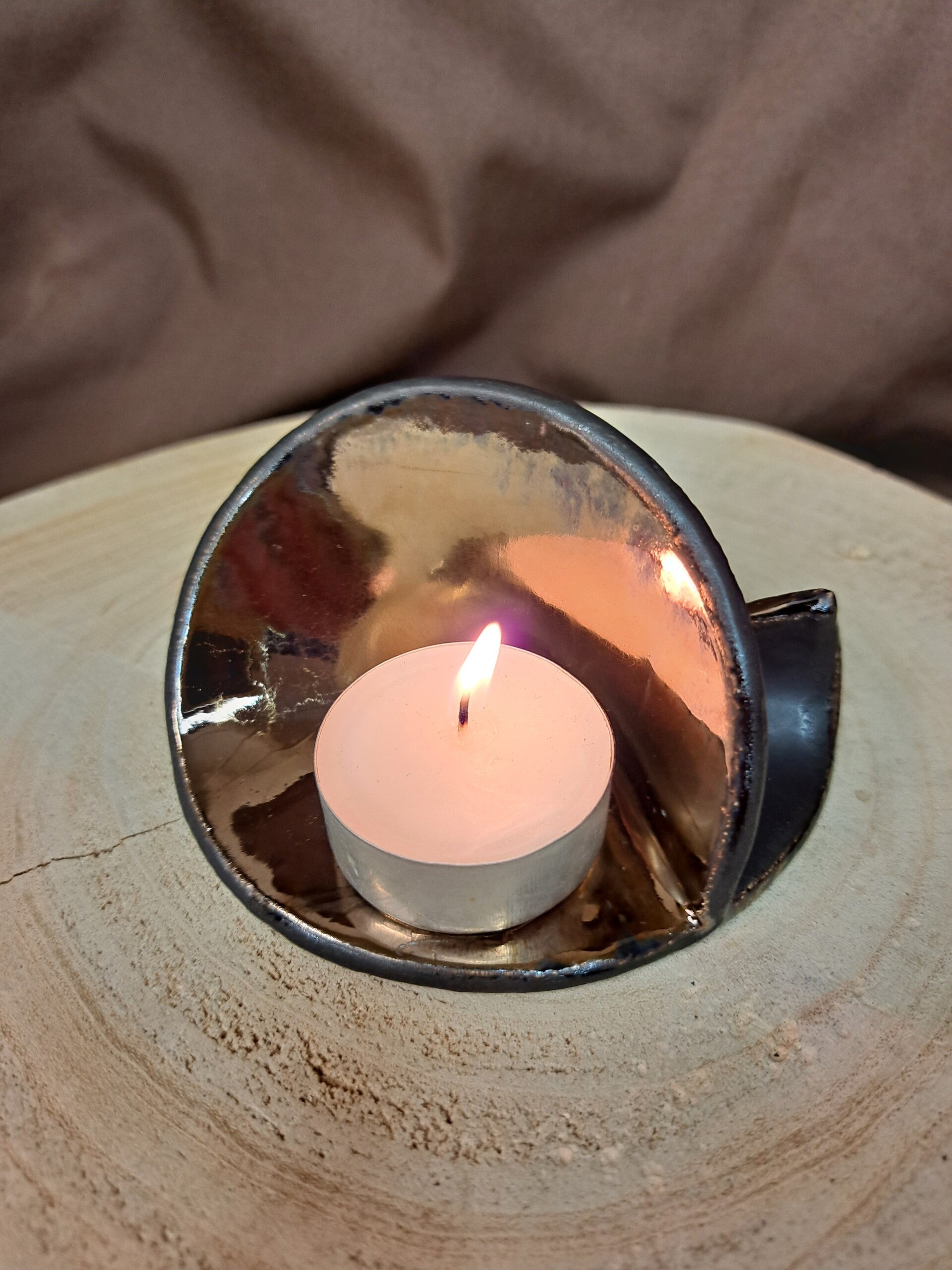 Waxinelicht houder (rond organisch)