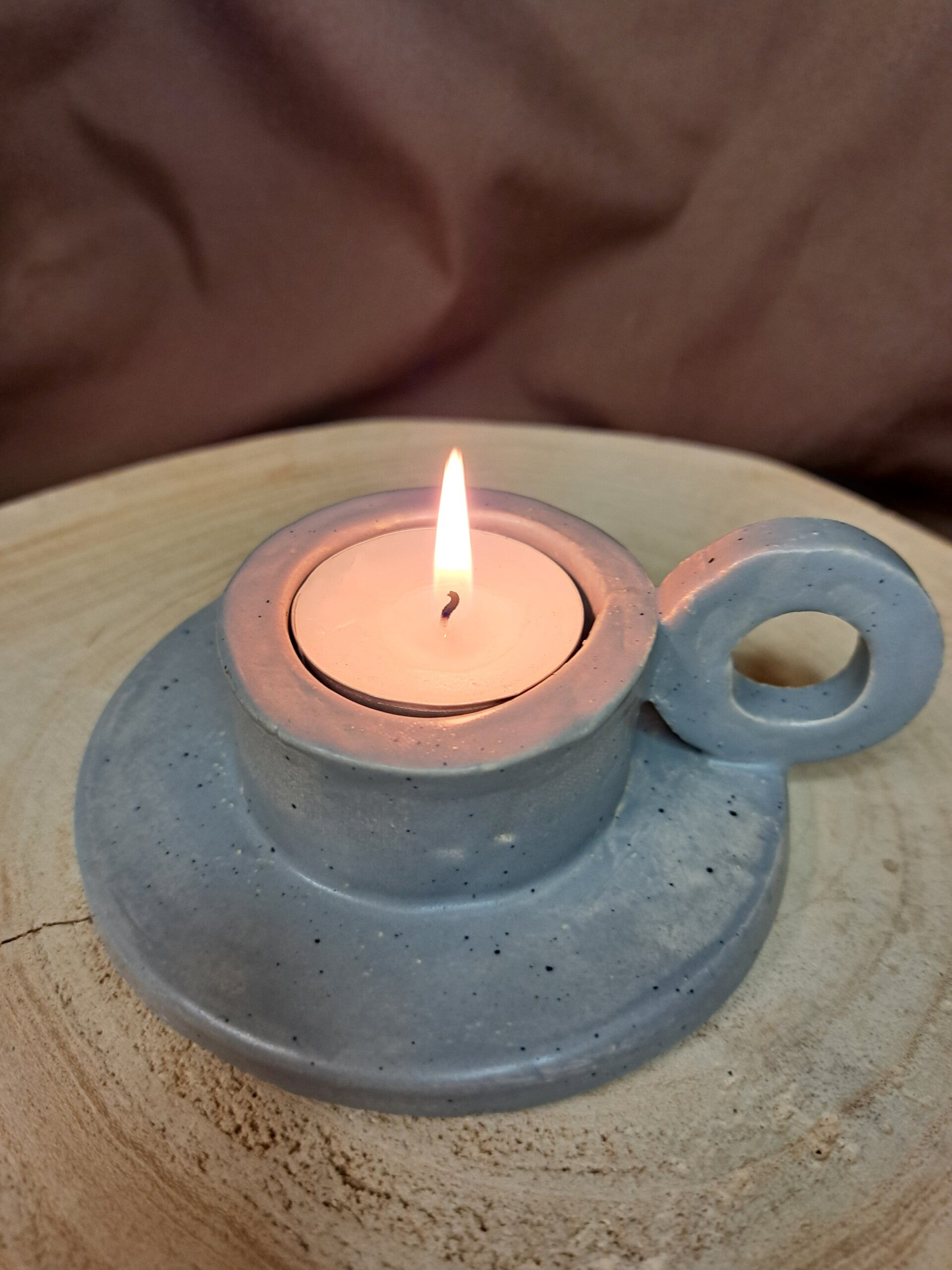 Waxinelichthouder kandelaar (betonlook)