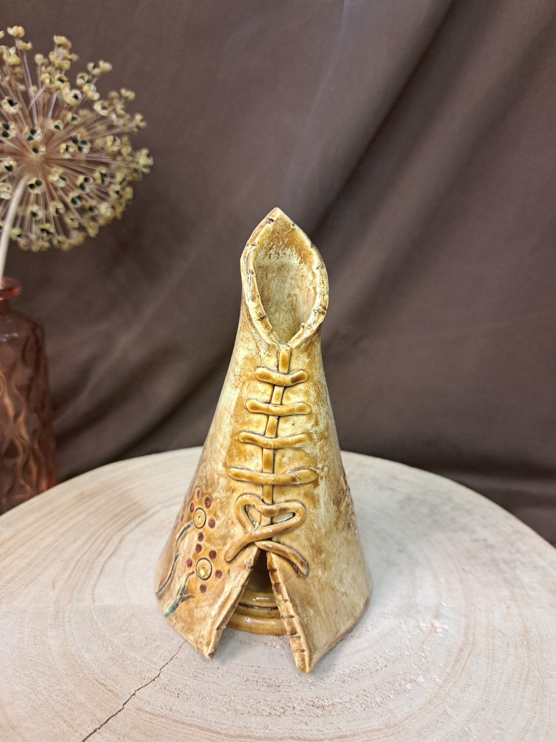 Wierook wigwam (cognac bruin/ wit)