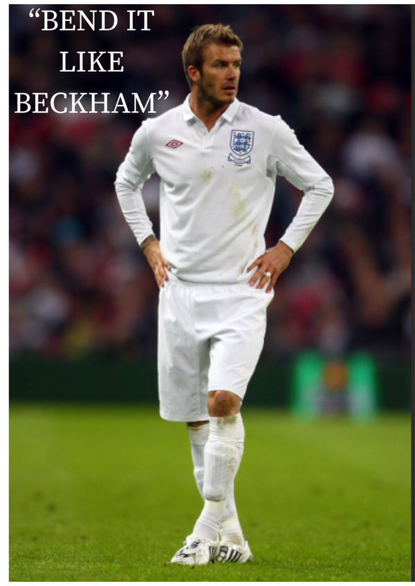 David Beckham: "BEND IT LIKE BECKHAM"